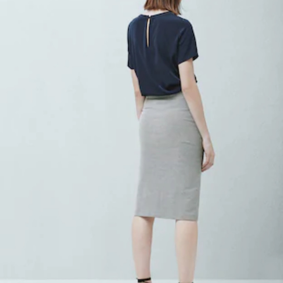 NWT MNG Mango Pencil Skirt with Slit - Picture 4 of 8